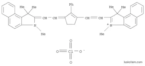 Molecular Structure of 348626-56-2 (1,1,3-TRIMETHYL-2-((E)-2-(2-PHENYL-3-[(E)-2-(1,1,3-TRIMETHYL-1,3-DIHYDRO-2H-BENZO[E]INDOL-2-YLIDENE)ETHYLIDENE]-1-CYCLOPENTEN-1-YL)ETHENYL)-1H-BENZO[E]INDOLIUM PERCHLORATE)